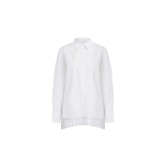 NWT Hana San White Pleated Shirt Size 38 - Picture 1 of 5